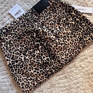 Princess Polly Leopard Print Denim Skirt